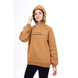 Toontoy Kız Çocuk Baskılı Sweatshirt Kahverengi 6-7 YAŞ