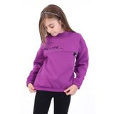 Toontoy Kız Çocuk Baskılı Sweatshirt Mor 6-7 YAŞ