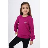 Toontoy Kız Çocuk Baskılı Sweatshirt Mürdüm 10-11 YAŞ