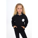 Toontoy Kız Çocuk Baskılı Sweatshirt Siyah 3 YAŞ