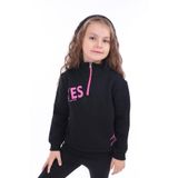 Toontoy Kız Çocuk Baskılı Sweatshirt Siyah 5 YAŞ
