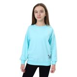 TOONTOY Kız Çocuk Baskılı Sweatshirt Su Yeşili, 12 Yaş, 24051, Su Yeşili, kız-çocuk