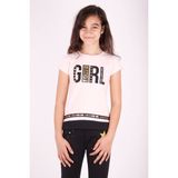 Toontoy Kız Çocuk Baskılı T-Shirt - 6 Yaş - Pudra