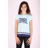 Toontoy Kız Çocuk Baskılı T-Shirt - 7 Yaş - Yeşil