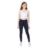 TOONTOY Kız Çocuk Baskılı Tayt, 10-11 Yaş, 23203, Lacivert, kız-çocuk