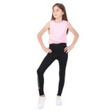 TOONTOY Kız Çocuk Baskılı Tayt, 13-14 Yaş, 22663, Siyah, kız-çocuk