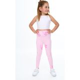 Toontoy Kız Çocuk Baskılı Tayt - 5 Yaş - Pembe