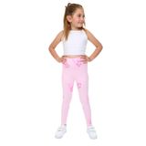 Toontoy Kız Çocuk Baskılı Tayt - 6 Yaş - Pembe