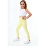 Toontoy Kız Çocuk Baskılı Tayt Açık Sarı 2 YAŞ