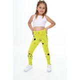 Toontoy Kız Çocuk Baskılı Tayt Açık Yeşil 3 YAŞ