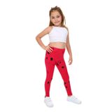 Toontoy Kız Çocuk Baskılı Tayt Koyu Fuşya 2 YAŞ