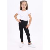 Toontoy Kız Çocuk Baskılı Tayt Lacivert 7 YAŞ