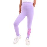 Toontoy Kız Çocuk Baskılı Tayt Lila 3 YAŞ