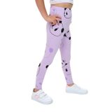 Toontoy Kız Çocuk Baskılı Tayt Lila 4 YAŞ