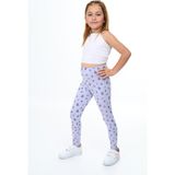 Toontoy Kız Çocuk Baskılı Tayt Mavi 4 YAŞ