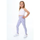 Toontoy Kız Çocuk Baskılı Tayt Mavi 5 YAŞ