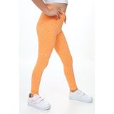 Toontoy Kız Çocuk Baskılı Tayt Oranj 3 YAŞ