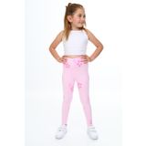 Toontoy Kız Çocuk Baskılı Tayt Pembe 2 YAŞ