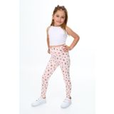 Toontoy Kız Çocuk Baskılı Tayt Pudra 5 YAŞ