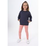 Toontoy Kız Çocuk Baskılı Taytlı Takım Füme 4 YAŞ