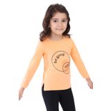 TOONTOY Kız Çocuk Baskılı Tişört 1 Yaş, 1 Yaş, 22537, Oranj, Kız bebek
