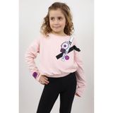 TOONTOY Kız Çocuk Baskılı Tişört 12-13 Yaş, 12-13 Yaş, 22513, Pudra, Kız çocuk