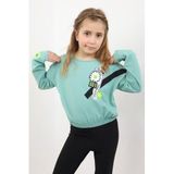 TOONTOY Kız Çocuk Baskılı Tişört 13-14 Yaş, 13-14 Yaş, 22513, Yeşil, Kız çocuk