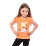 TOONTOY Kız Çocuk Baskılı Tişört 3 Yaş, 3 Yaş, 22453, Oranj, Kız Çocuklar