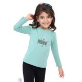 TOONTOY Kız Çocuk Baskılı Tişört 3 Yaş, 3 Yaş, 22538, Yeşil, Kız Çocuklar