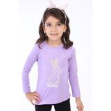 TOONTOY Kız Çocuk Baskılı Tişört 4 Yaş, 4 Yaş, 22535, Mavi, Kız Çocuklar
