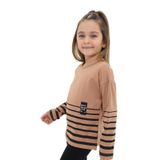 Toontoy Kız Çocuk Baskılı Tişört Kahverengi 4 YAŞ