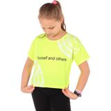 Toontoy Kız Çocuk Baskılı Tişört Neon Turuncu 13-14 YAŞ