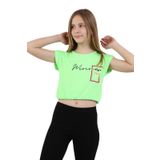 TOONTOY Kız Çocuk Baskılı Tişört Neon Yeşil 10-11 Yaş, 10-11 Yaş, 22471, Neon Yeşil, Kız çocuk