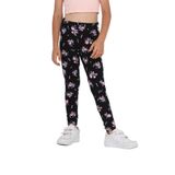 TOONTOY Kız Çocuk Baskılı Yüksek Bel Basic Tayt 6 Yaş, 6 Yaş, 24823, Siyah, Kız çocuk