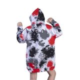 Toontoy Kız Çocuk Batik Desenli Baskılı Elbise Kırmızı 14 YAŞ