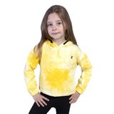 Toontoy Kız Çocuk Batik Desenli Kapüşonlu Sweatshirt - 5 Yaş - Sarı