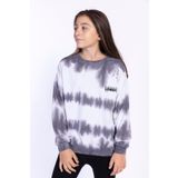 Toontoy Kız Çocuk Batik Desenli Sweatshirt Siyah 8 YAŞ