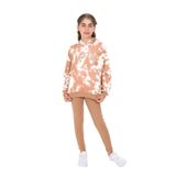 Toontoy Kız Çocuk Batik Desenli Taytlı Takım Kahverengi 12-13 YAŞ
