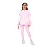 Toontoy Kız Çocuk Batik Desenli Taytlı Takım Pembe 12-13 YAŞ
