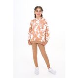 Toontoy Kız Çocuk Batik Desenli Taytlı Takım