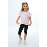 Toontoy Kız Çocuk Batikli Kaprili Takım - 6 Yaş - Pembe