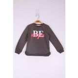 Toontoy Kız Çocuk Be Baskılı Sweatshirt - 6 Yaş - Antrasit Melanj