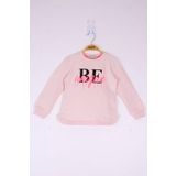 Toontoy Kız Çocuk Be Baskılı Sweatshirt - 6 Yaş - Pudra