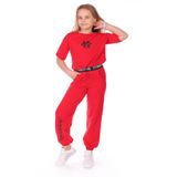 Toontoy Kız Çocuk Be Kind Baskılı Eşofman Takım Kırmızı 6-7 YAŞ