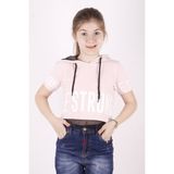 Toontoy Kız Çocuk Be Strong Baskılı Kapüşonlu T-Shirt - 12 Yaş - Pudra