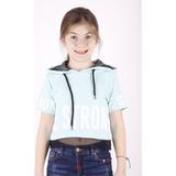 Toontoy Kız Çocuk Be Strong Baskılı Kapüşonlu T-Shirt - 12 Yaş - Su Yeşili