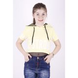 Toontoy Kız Çocuk Be Strong Baskılı Kapüşonlu T-Shirt - 8 Yaş - Sarı