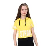 TOONTOY Kız Çocuk Be Strong Baskılı Kapüşonlu Tişört 10 Yaş, 10 Yaş, 10952-, Sarı, Kız çocuk