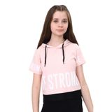 TOONTOY Kız Çocuk Be Strong Baskılı Kapüşonlu Tişört 14 Yaş, 14 Yaş, 10952-, Pudra, Kız Çocuklar
