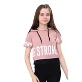TOONTOY Kız Çocuk Be Strong Baskılı Kapüşonlu Tişört Gül Kurusu 8 Yaş, 8 Yaş, 10952-, Gül Kurusu, Kız çocuk